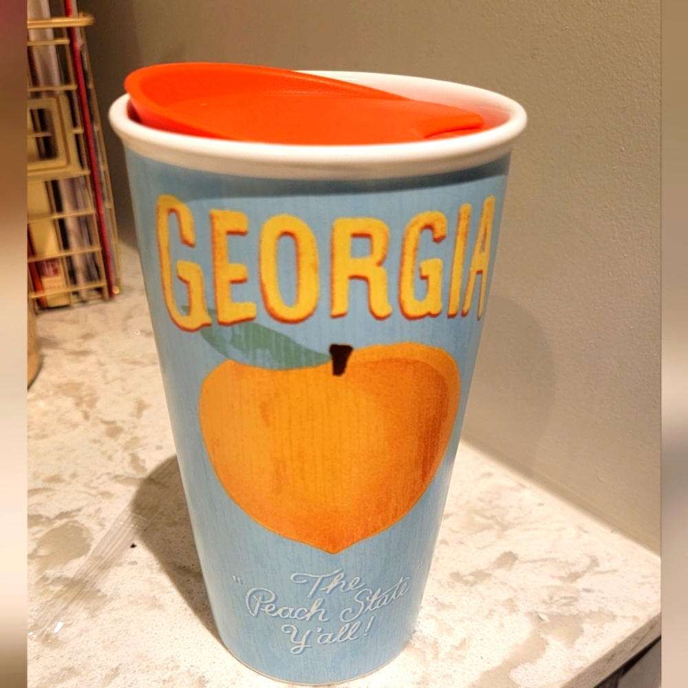 Starbucks ceramic tumbler - Georgia peach